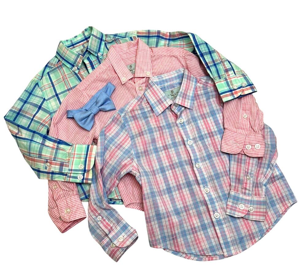 CLASS CLUB Size 2/3 Boy's | Bundle of 3 Long Sleeve Button Dress Shirts + BowTie